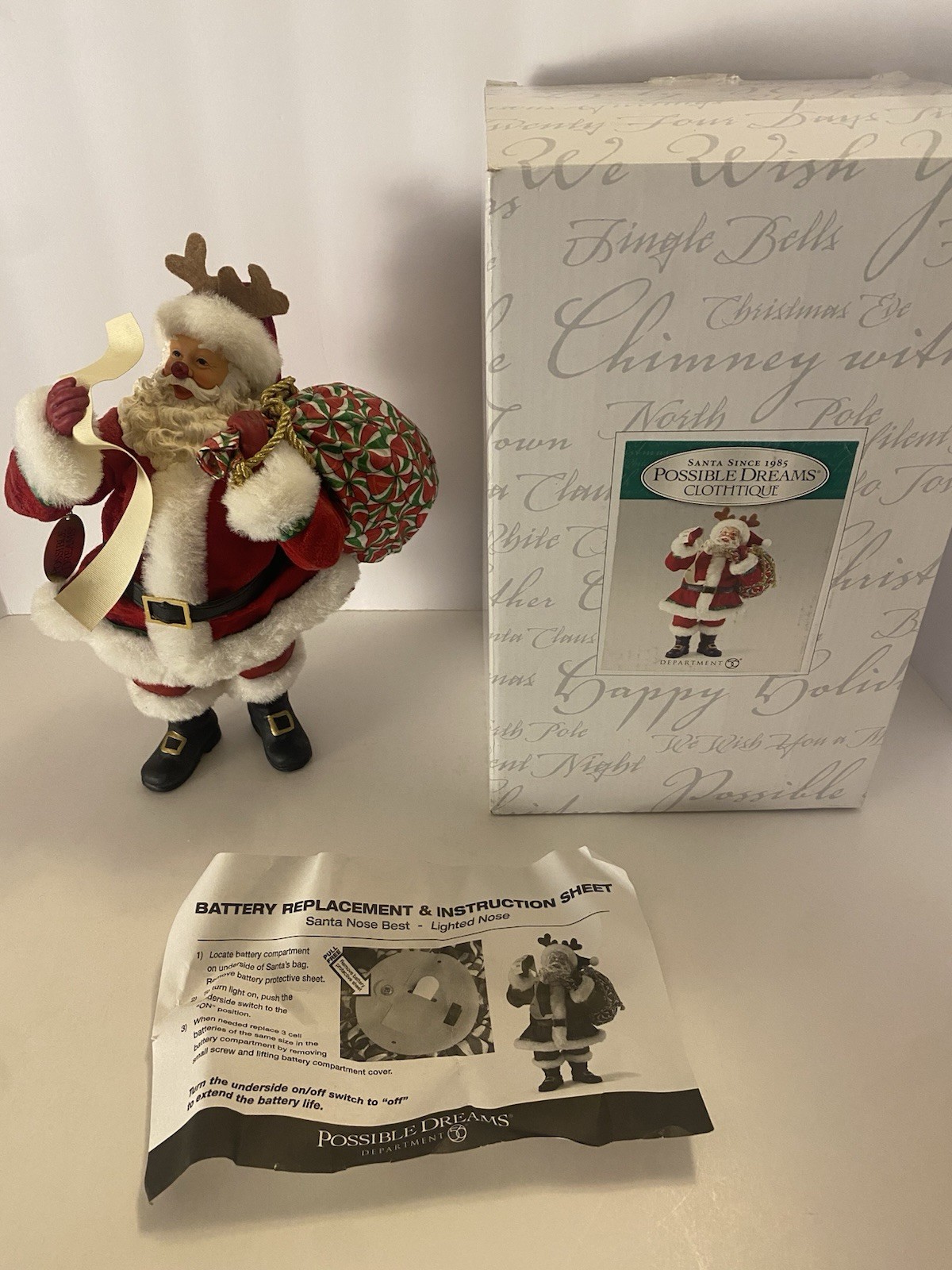 Possible Dreams Dept 56 Clothtique Santa Nose Best 4022796D Christmas Figurine