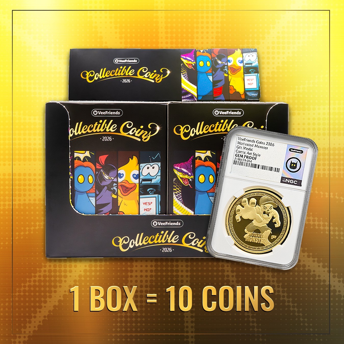 2026 VEEFRIENDS COLLECTIBLE COINS HOBBY BOX 10 COIN PACKS SEALED 2026 VEEFRIENDS COLLECTIBLE COINS HOBBY BOX 10 COIN PACKS SEALED