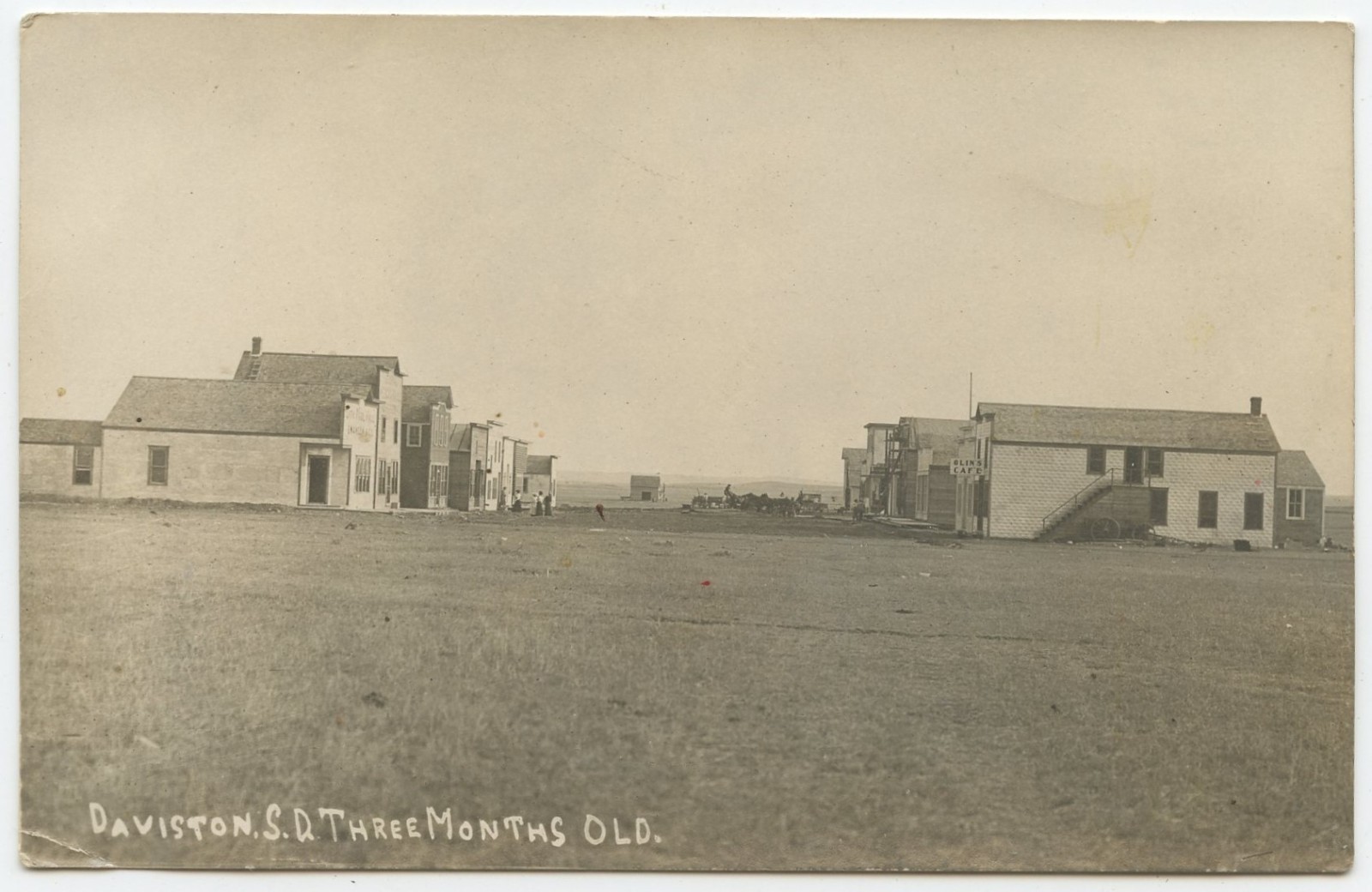 Antique Daviston South Dakota Ghost Town RPPC Postcard New Town 3 Months Old