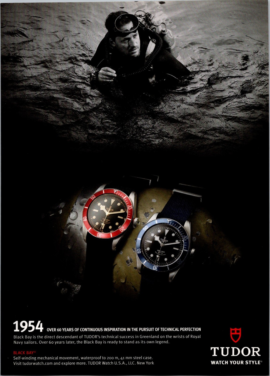 2015 • TUDOR WATCH Print Ad • Fashion 2000s Style GA.18