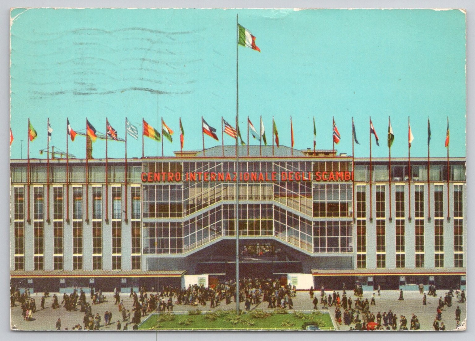 Milan Italy Fiera di Milano International Exchange Center Postcard 1960s Posted