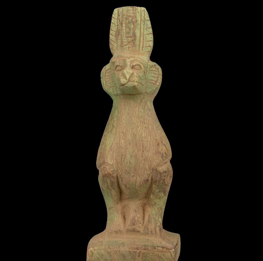 A Rare Egyptian Artifacts Of Authentic Pharaonic Statue Egyptian God Baboon BC
