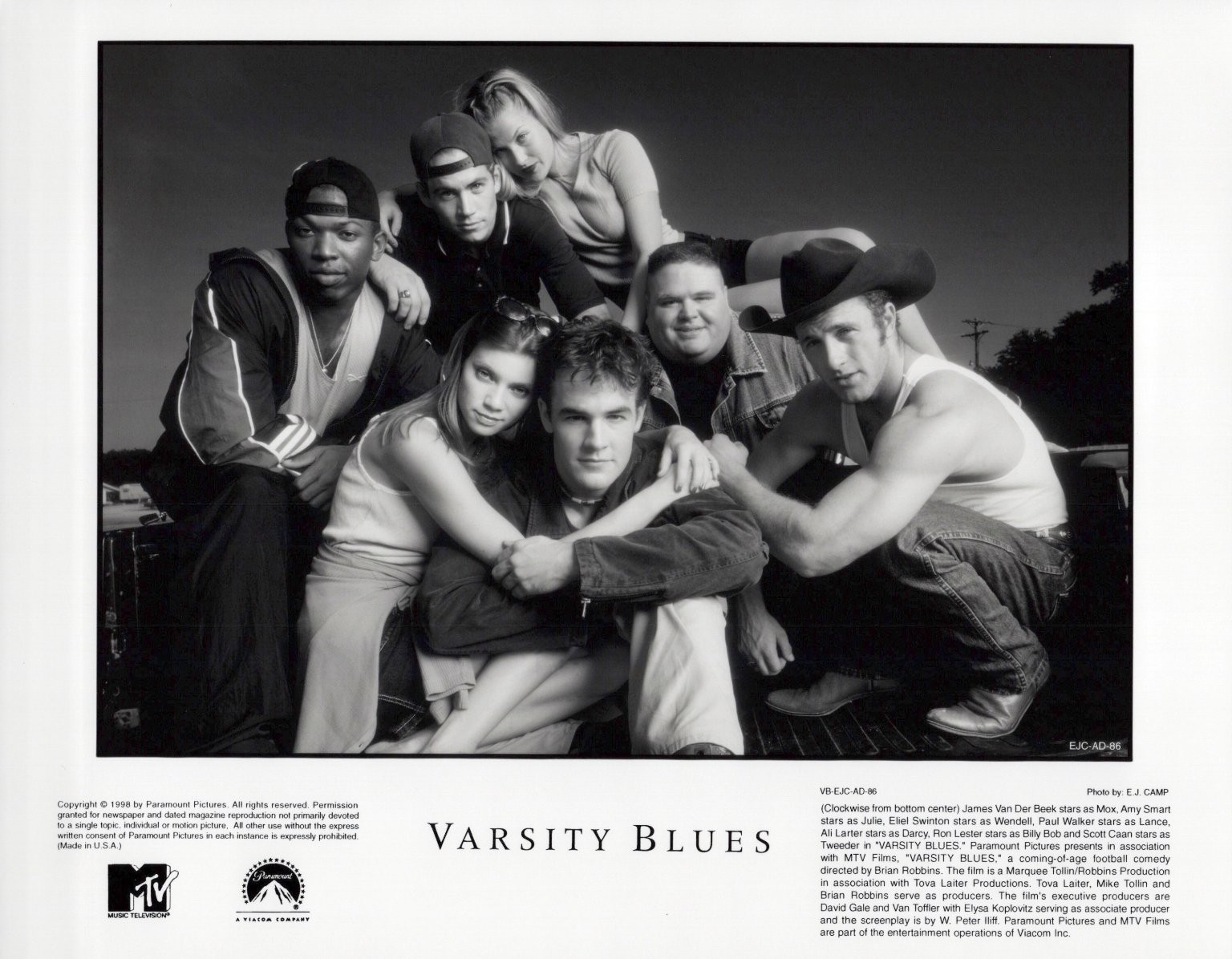 Varsity Blues Cast 1998 Promo Press Film Photo E.J. Camp Movie Still