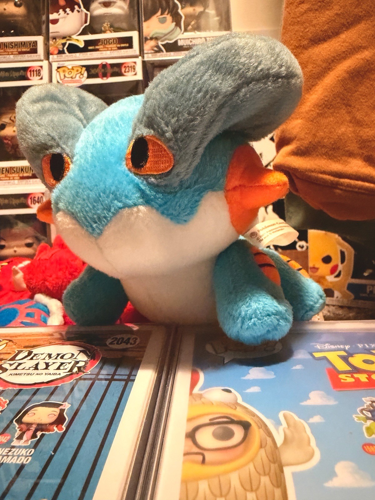 Rare Pokémon Center Mudkip Plush Stuffed Animal 2005 Blue White Orange Gray