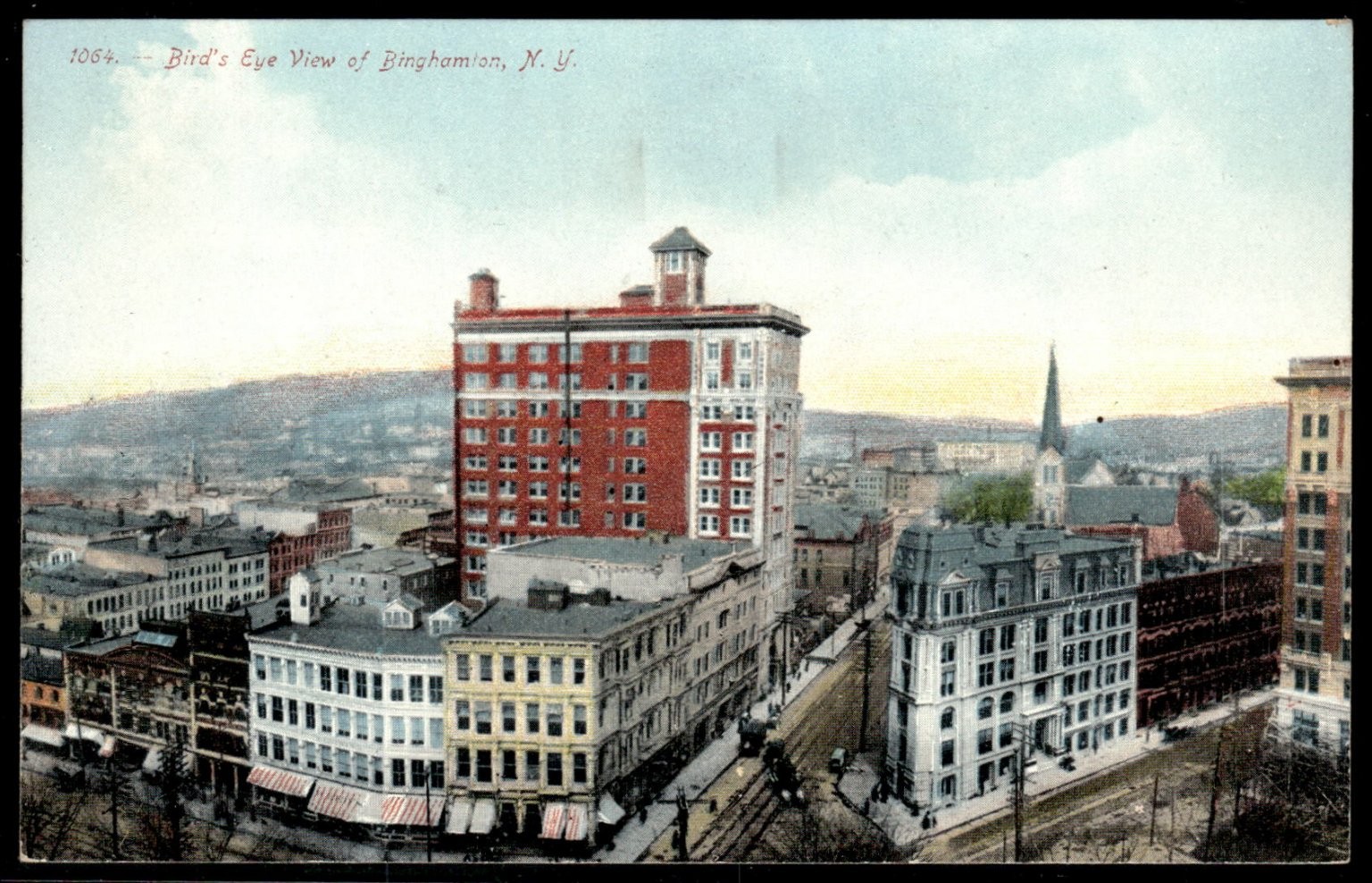 Binghamton NY Bird\'s Eye View Postcard Souvenir Post Card Co. Germany c1907-1915 Binghamton NY Bird\'s Eye View Postcard Souvenir Post Card Co. Germany c1907-1915