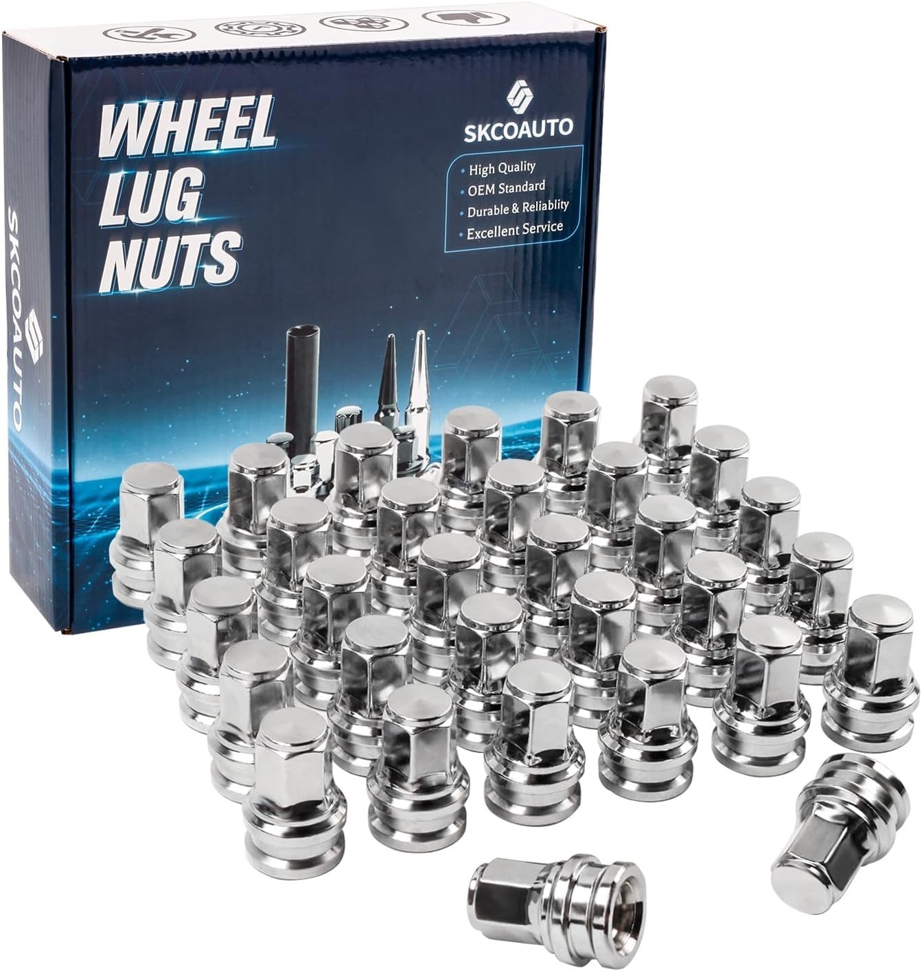 32PCS 14x1.5 Lug Nuts Fit for 2017-2024 F-250 F-350 Super Duty Hex 13/16 32PCS 14x1.5 Lug Nuts Fit for 2017-2024 F-250 F-350 Super Duty Hex 13/16