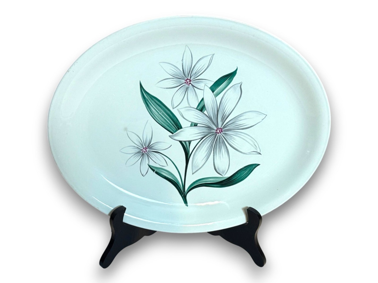 Vintage Homer Laughlin Debutante Oval Serving Platter White Floral 14 Inch Vintage Homer Laughlin Debutante Oval Serving Platter White Floral 14 Inch