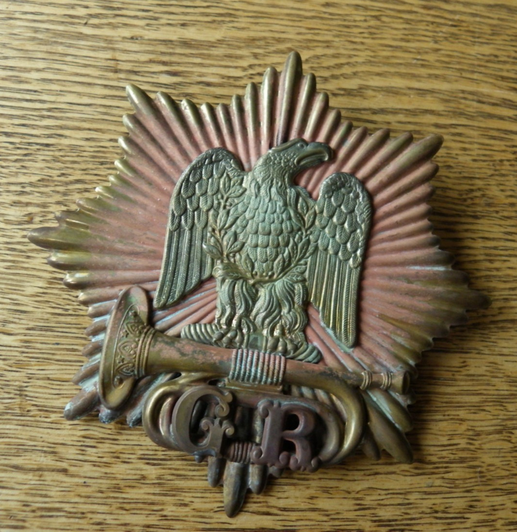 CIVIL WAR ERA M-1833 GEORGIA RIFLES MILITIA SHAKO PLATE INSIGNIA