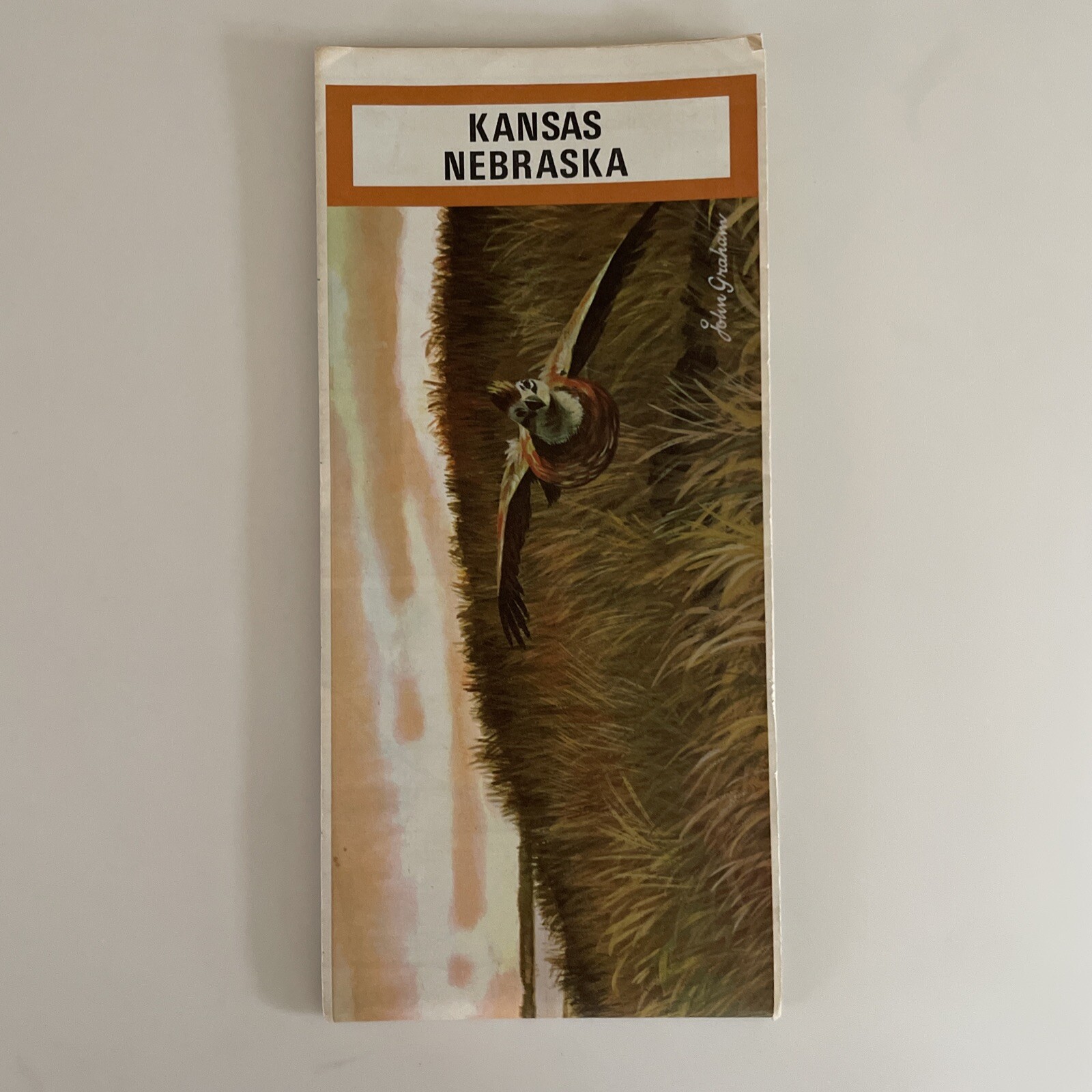 Vintage 1968 Rand McNally KERR-McGEE Kansas & Nebraska Road Map