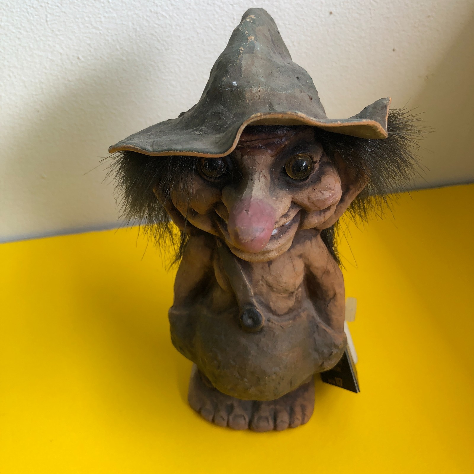 Vintage Nyform Norway 7” Troll #117 Cowboy Hat Figurine Scandinavian with Tag