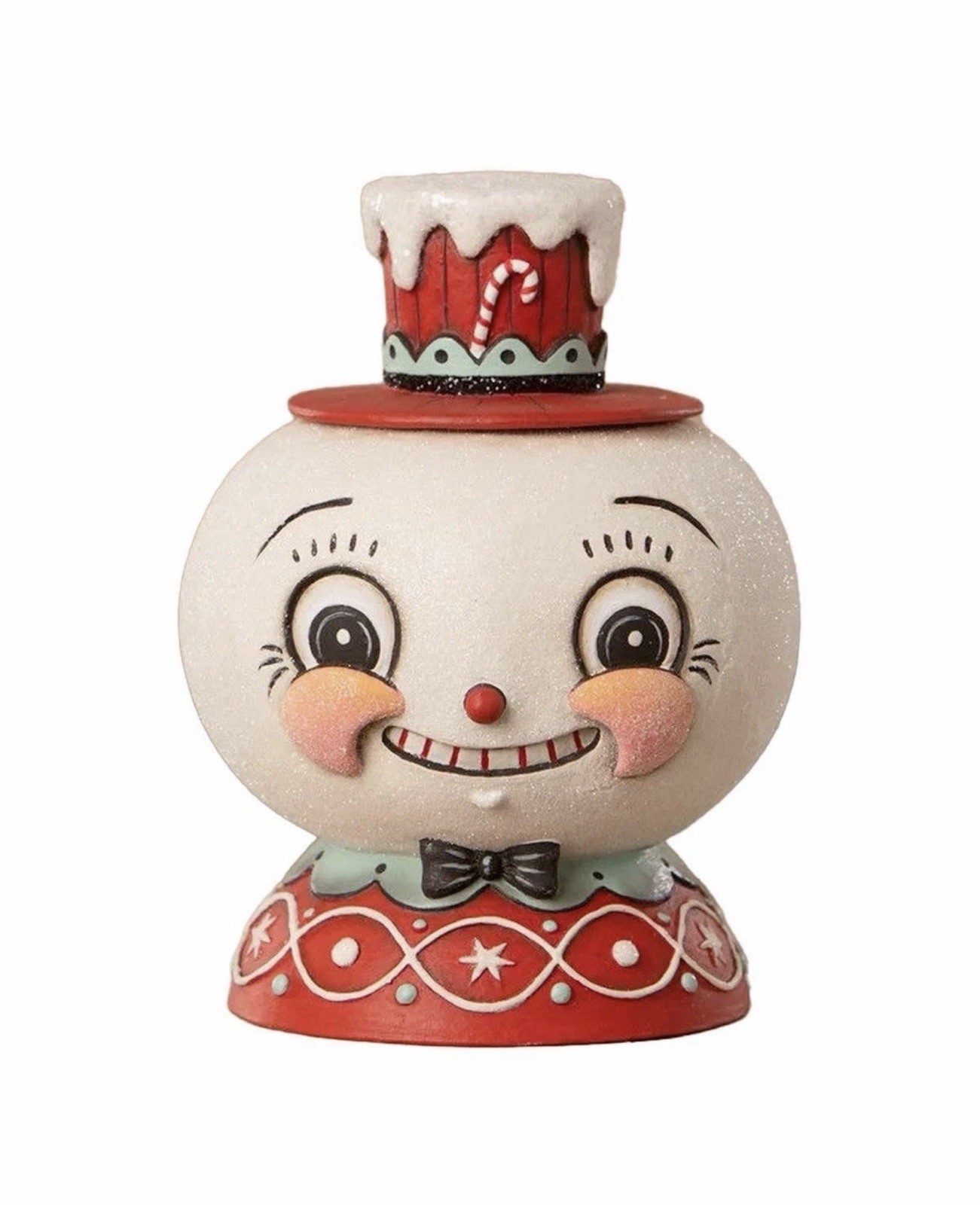 Bethany Lowe X Johanna Parker Christmas PEPPERMINT SNOW BEAU Container JP4034