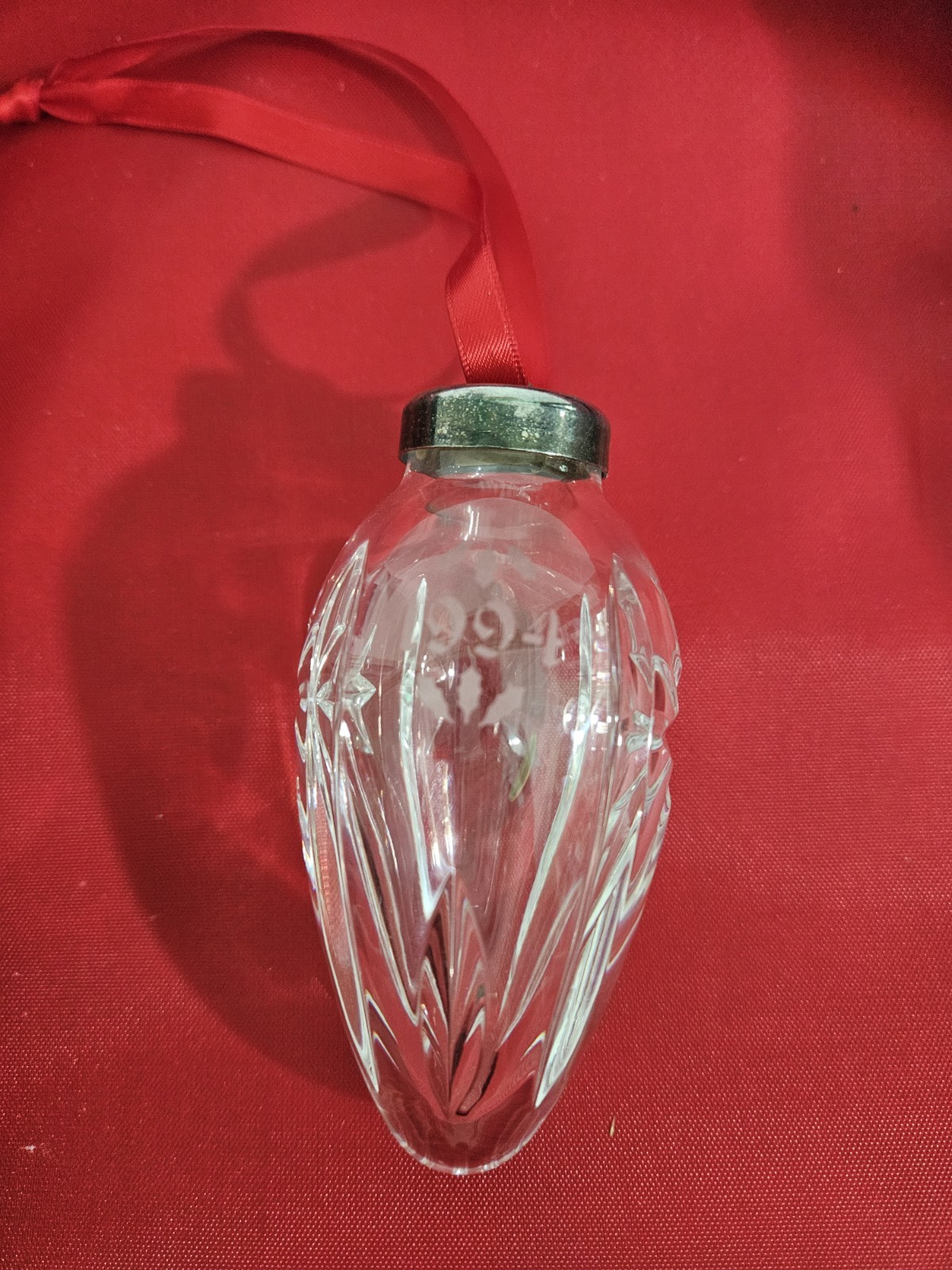 Waterford Crystal 1994 Annual Christmas Ornament Etched