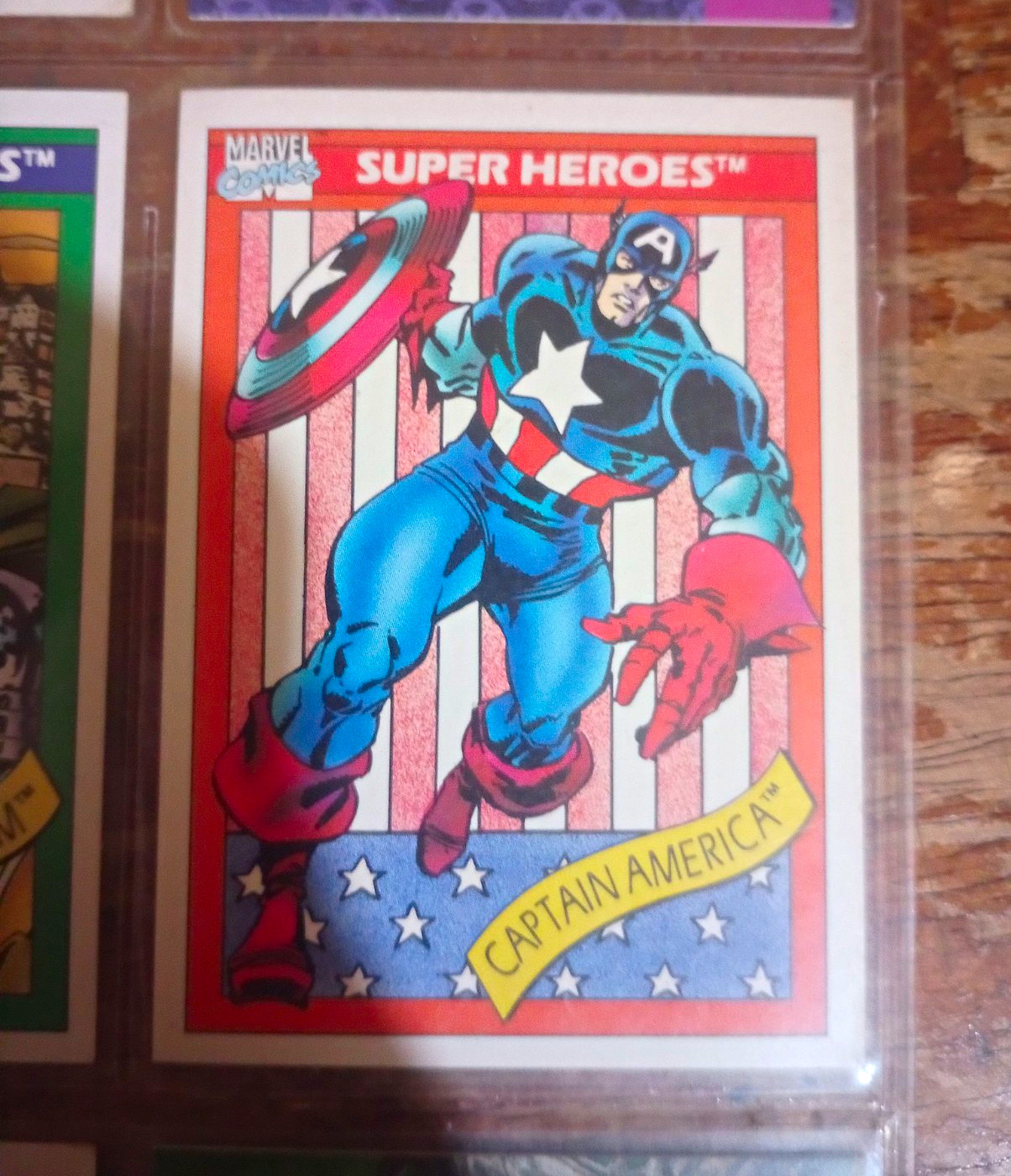 Impel 1990 Marvel Super Heroes Base Set #1 Captain America Non-Sport Card