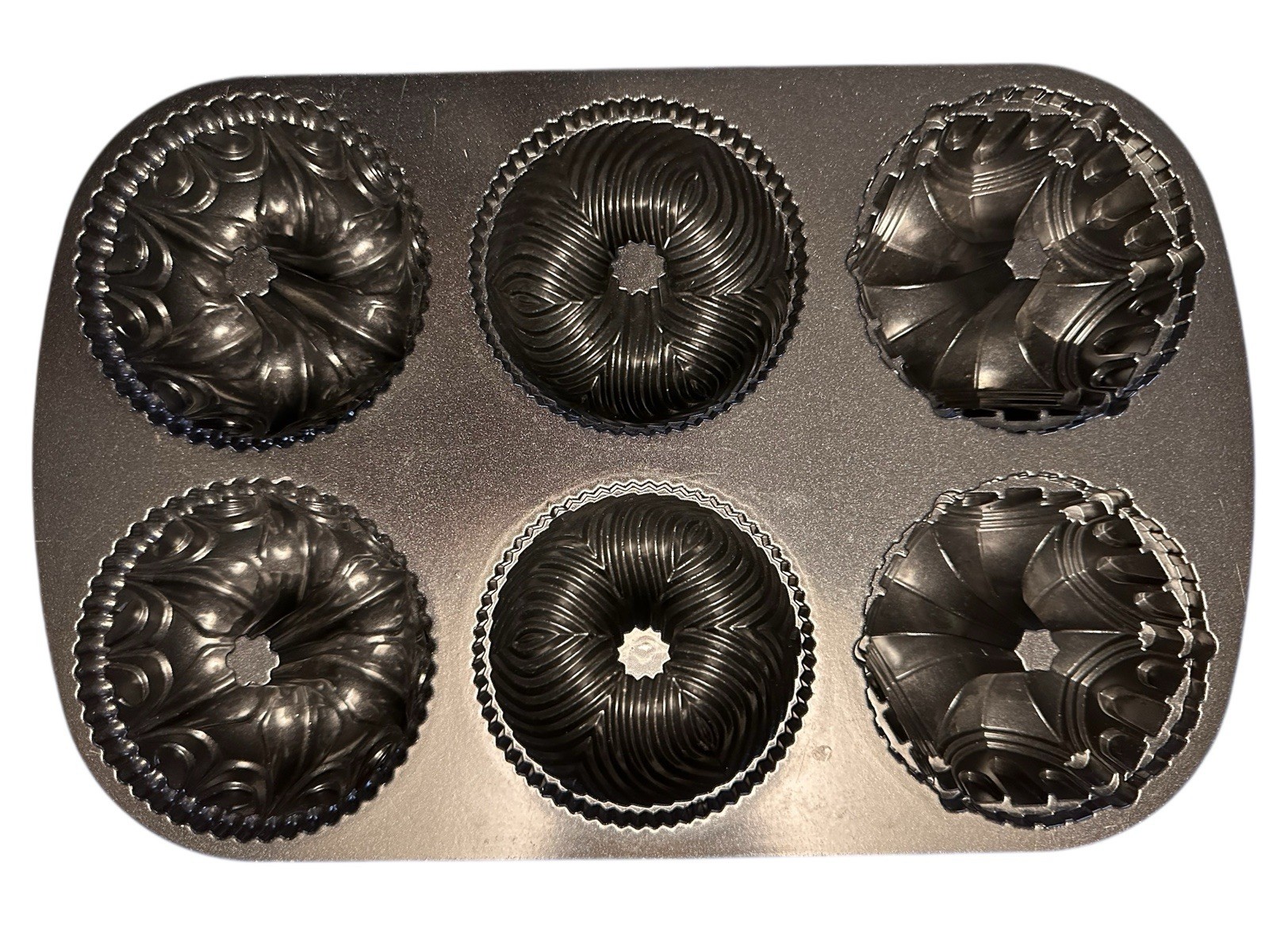 NORDIC WARE Garland 6 Cup Cast Aluminum Mini Bundt Cakelet Pan Nonstick 3 Shapes NORDIC WARE Garland 6 Cup Cast Aluminum Mini Bundt Cakelet Pan Nonstick 3 Shapes