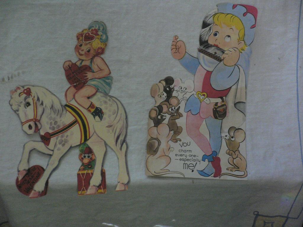 Two Vintage Moveable Valentine's Day Cards
