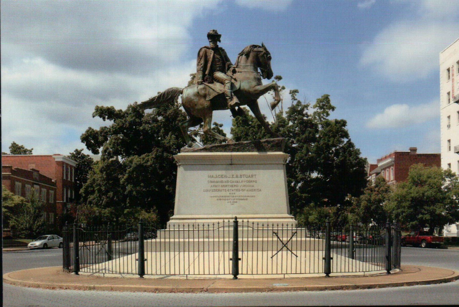 J.E.B. Stuart Monument Avenue Richmond Virginia Confederate Statue VA - Postcard
