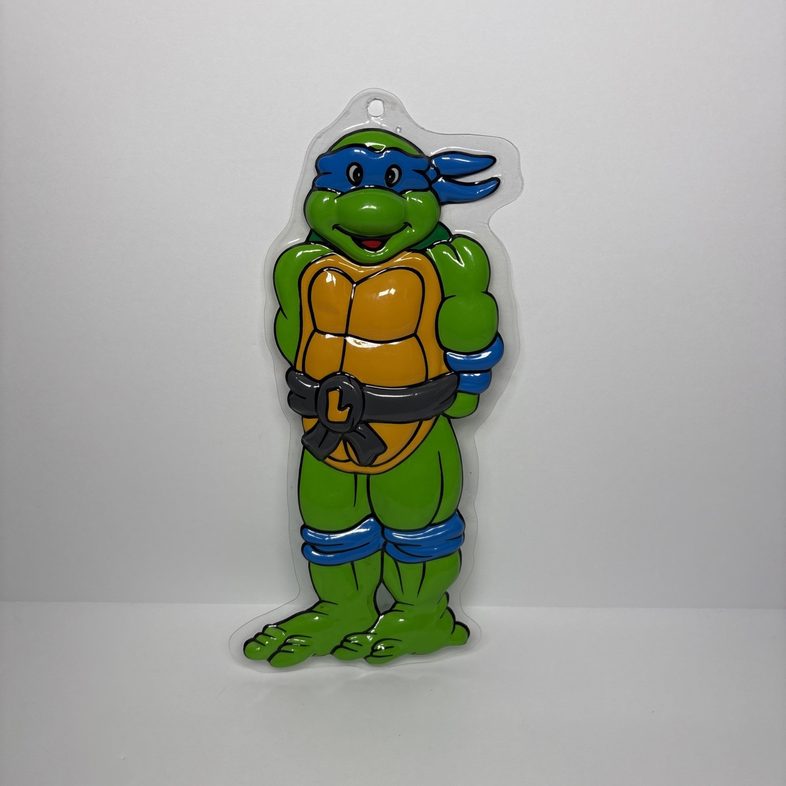 Vintage 1990 Leonardo TMNT 3D Plastic Wall Hanging Ninja Turtles Collectable