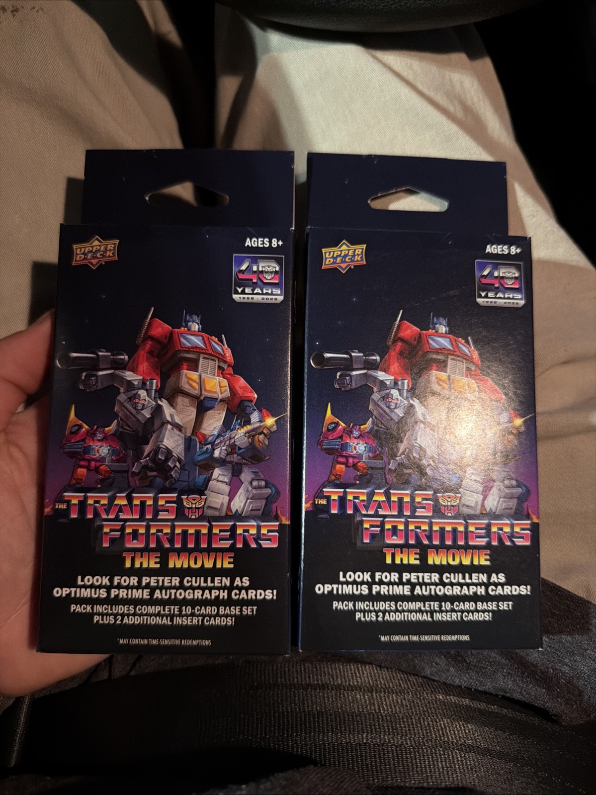 2 Packs 2026 Upper Deck Transformers The Movie Special Edition Trading Cards 