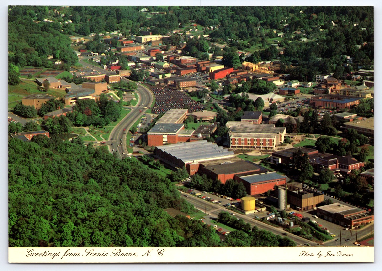 North Carolina Boone Town Aerial View 6x4 Vintage Postcard Unused