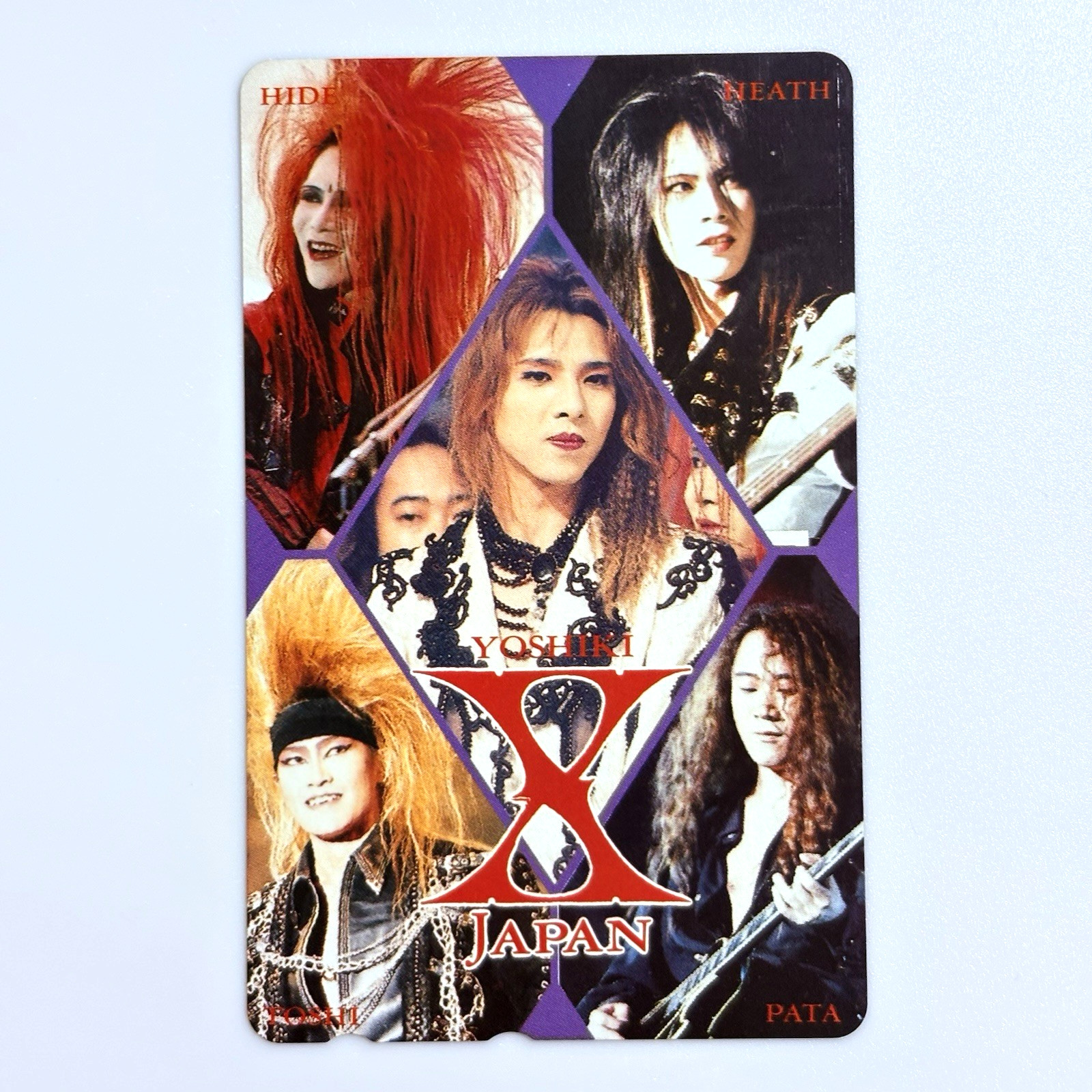 Rare X JAPAN Phone Card Vintage YOSHIKI hide TOSHI Visual Kei Rock Band Unused