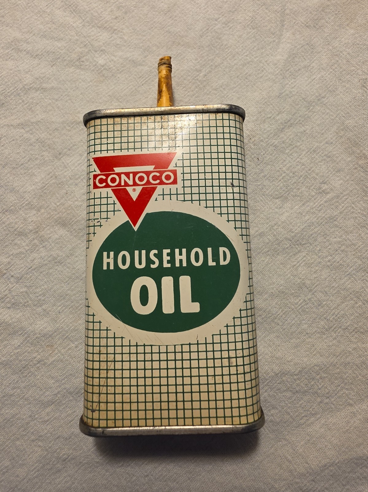 Vintage Conoco Household Oil Can 4oz Oiler Empty