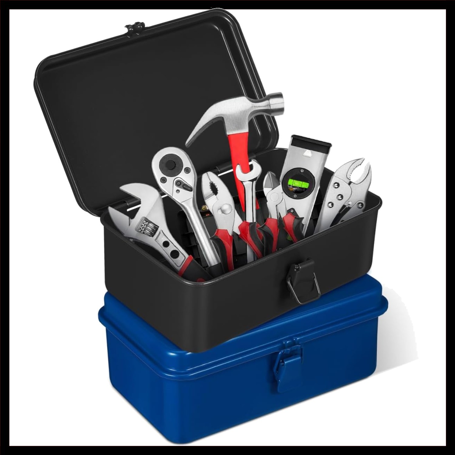 Essential Metal Tool Box Set - 2 Portable Mini Cases for Every DIY Project