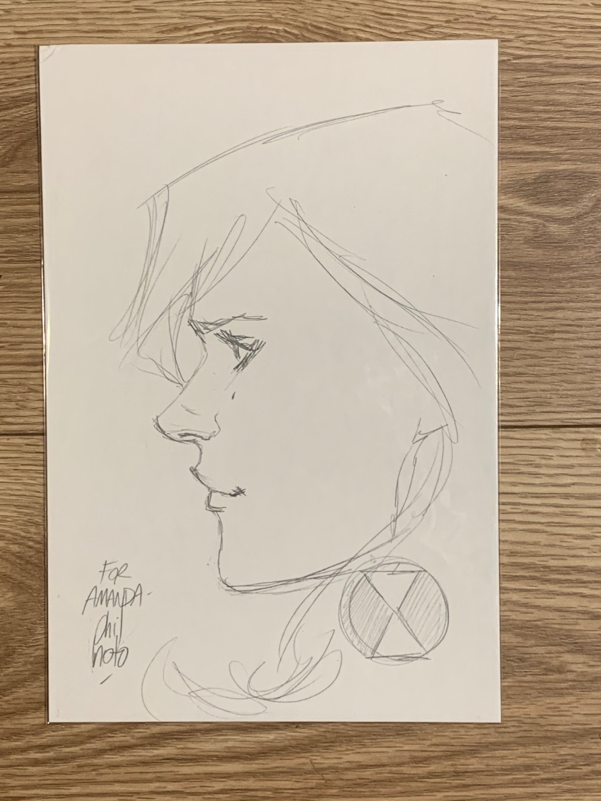 Phil Noto Original X-Men Drawing Signed Marvel Comic Art Sketch