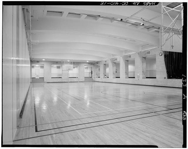 Washington DC U.S. Department of the Interior 1930s Basement Gymnasium