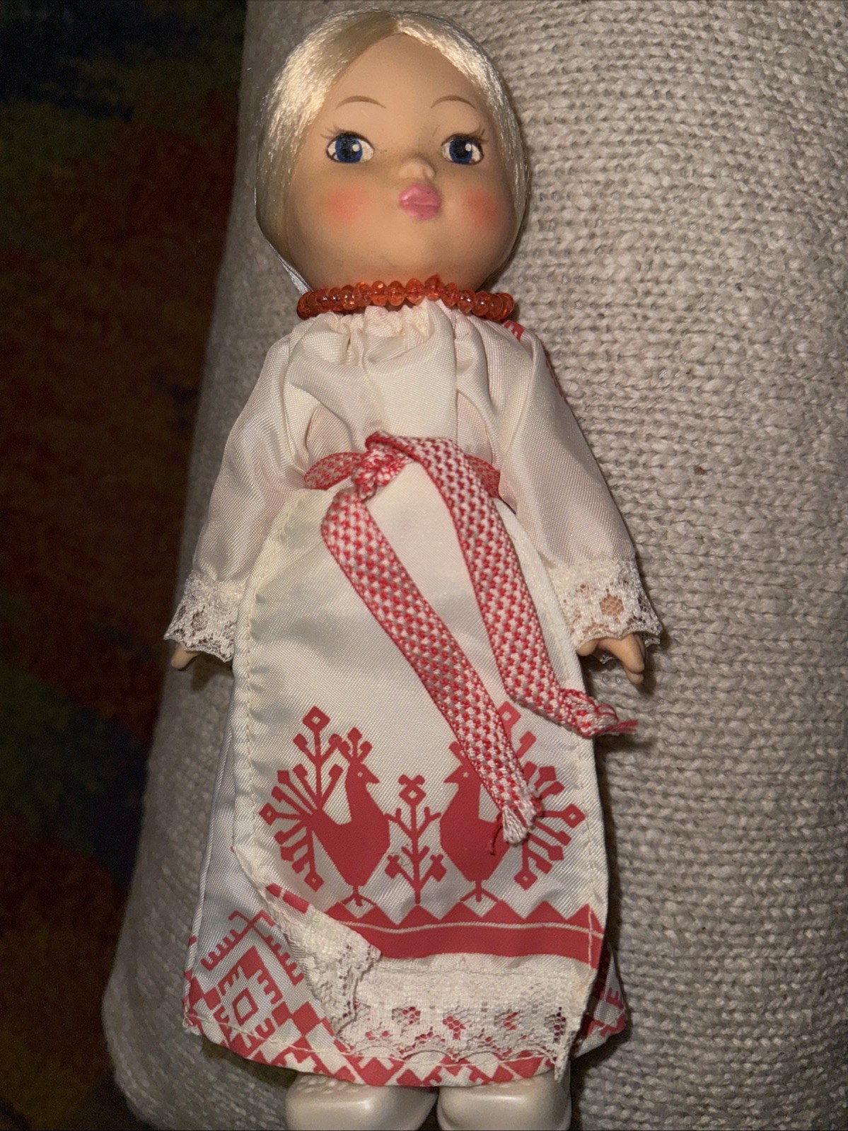 Rare Vintage Krugozor Plant Belarusian National USSR Soviet Russian Plastic Doll
