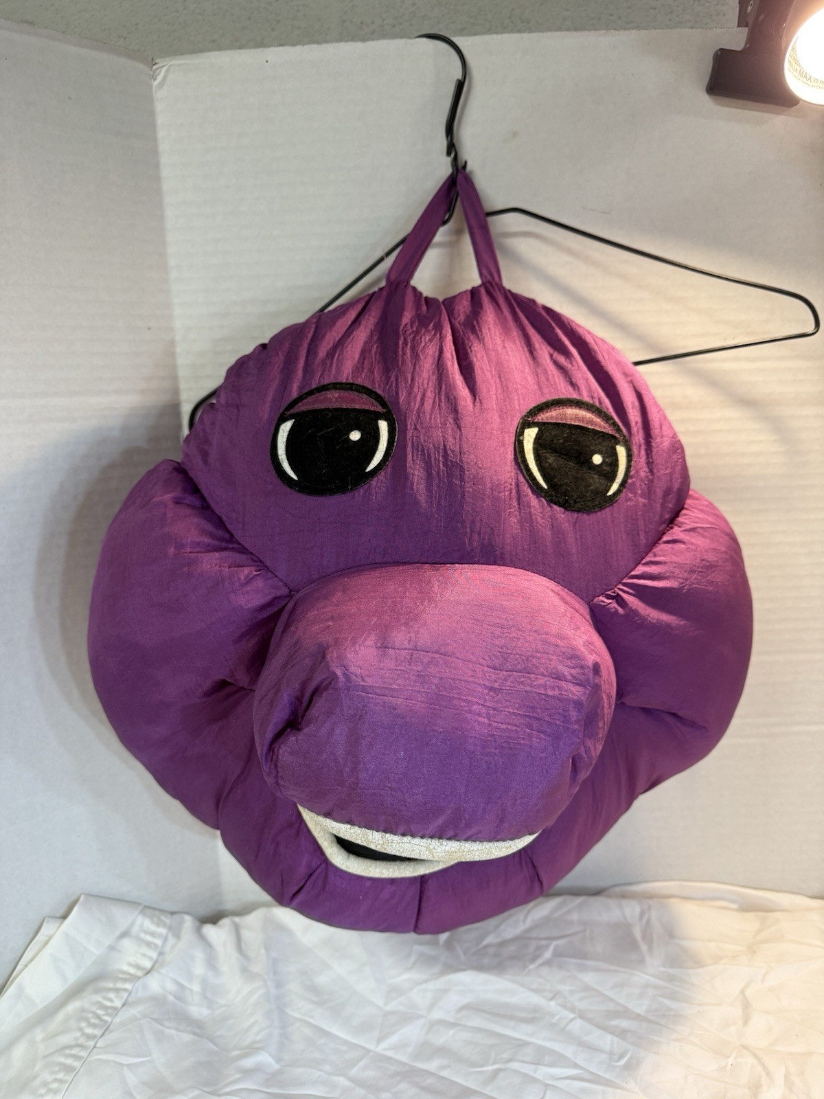 Disney vintage Barney Friends face pillow Rare 1992