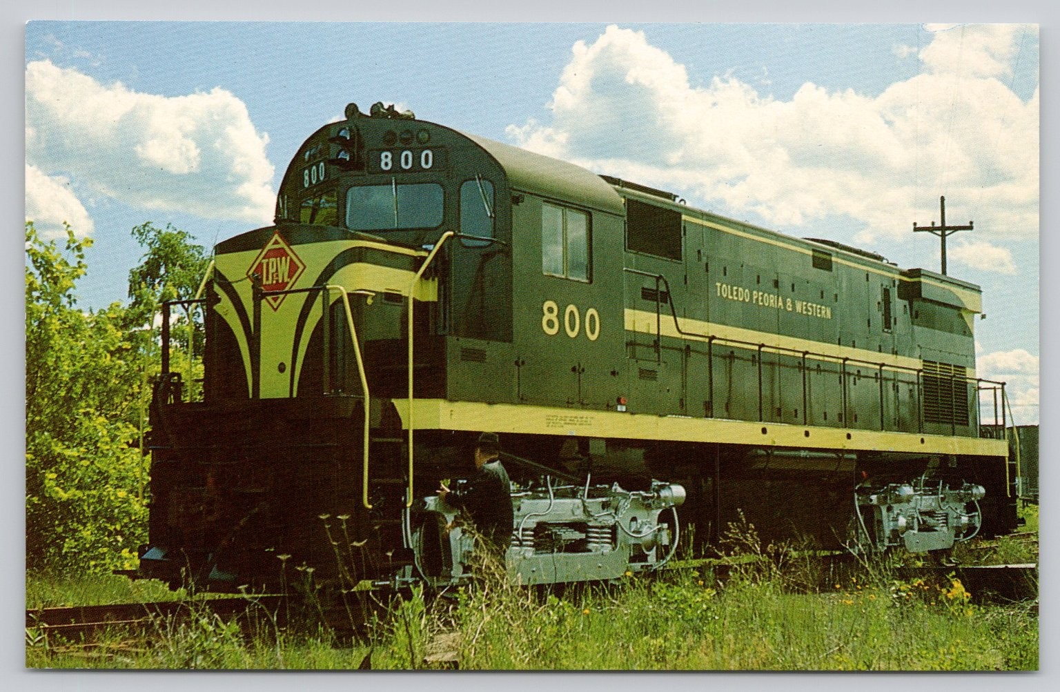 TP&W Railroad ALCO C-424 Locomotive #800 Postcard 1964 Mary Jayne\'s Photo