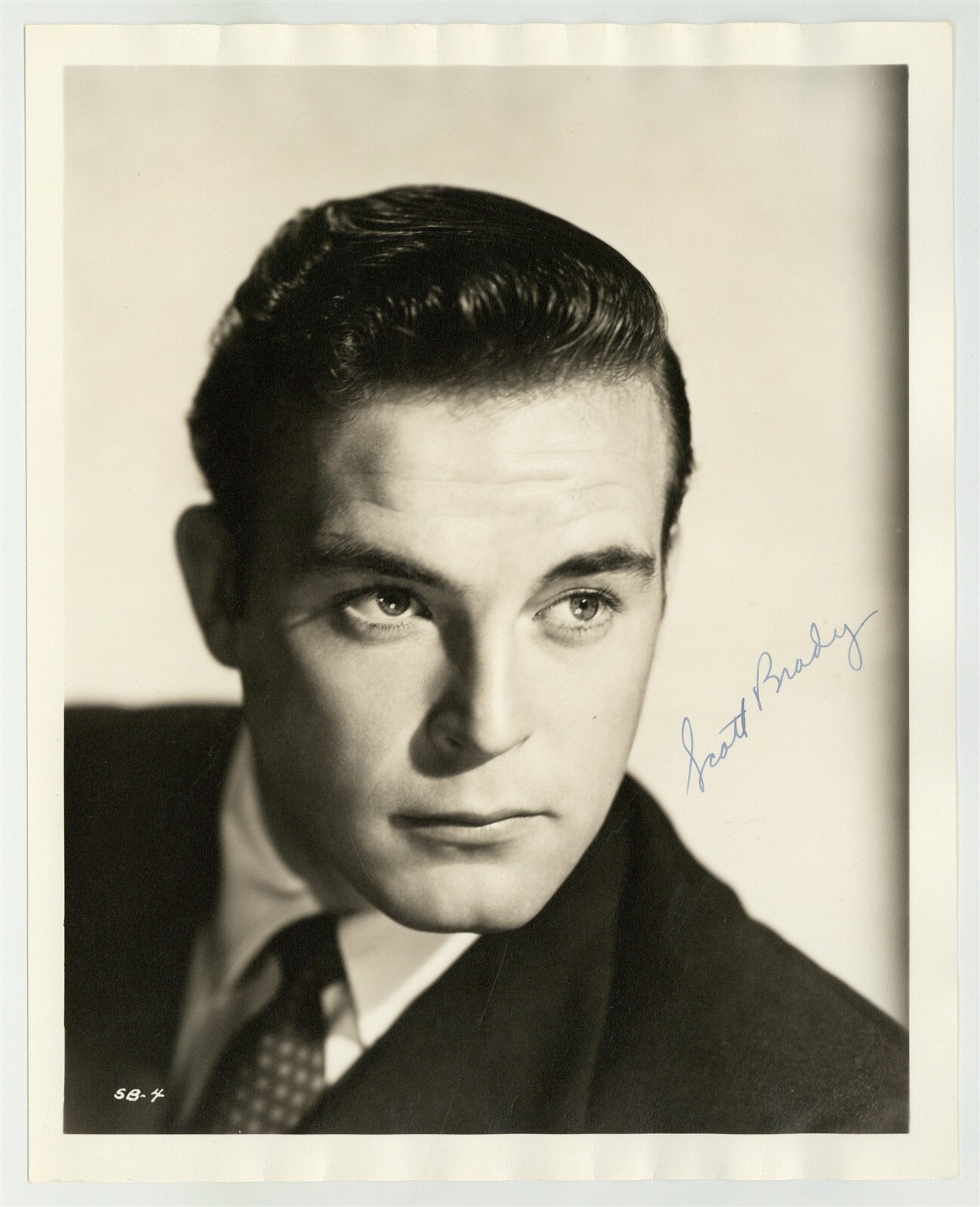 Scott Bradley 1948 Stunning Signed Portrait 8x10 Bad Boy Actor Photo 