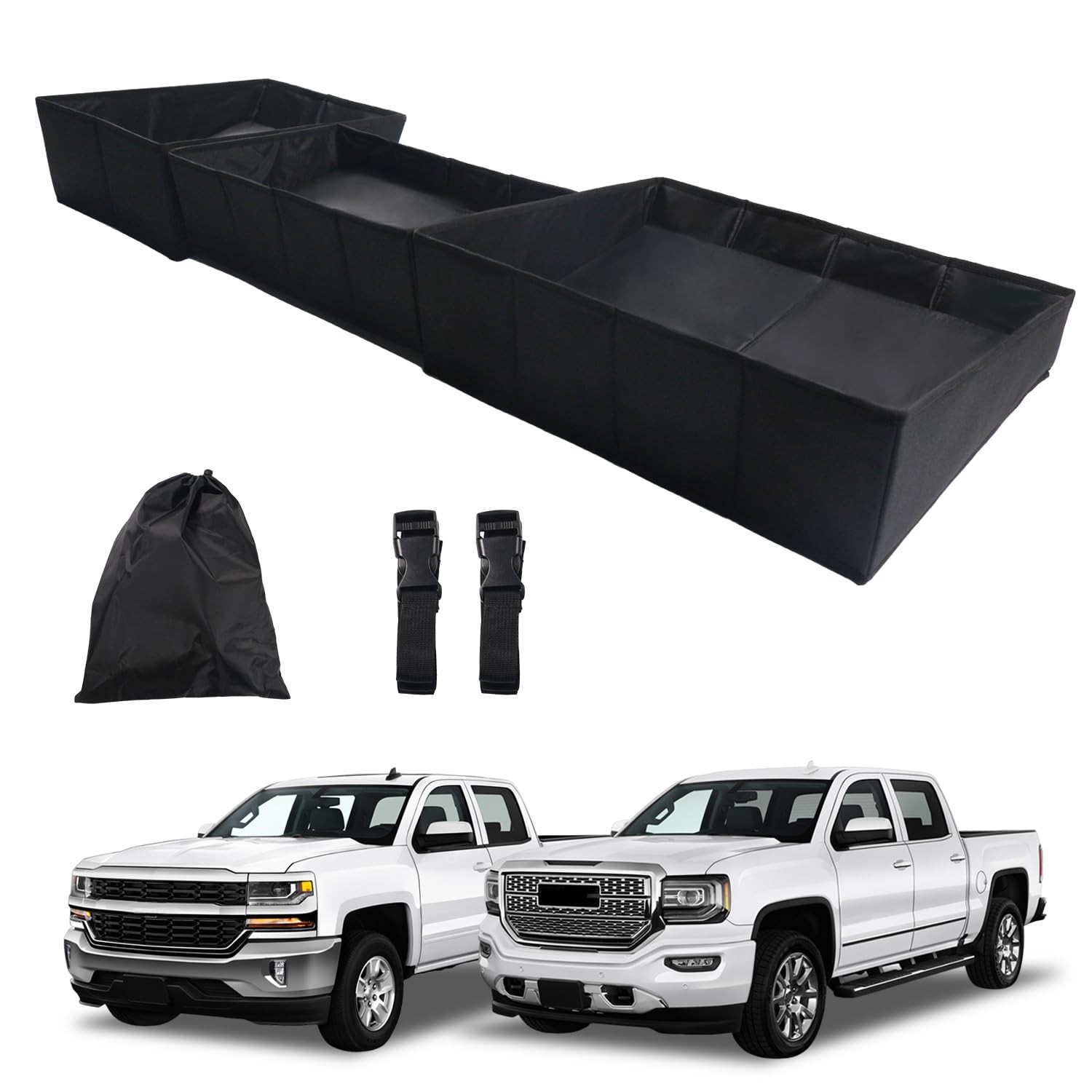 Foldable Under Seat Storage Box for 2014-2018 Chevrolet Silverado/GMC Sierra ... Foldable Under Seat Storage Box for 2014-2018 Chevrolet Silverado/GMC Sierra ...