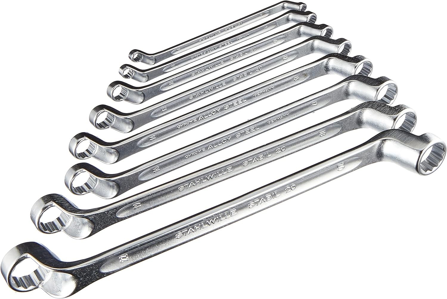 Stahwhile 96410405 Double Ended Ring Wrenches (Spanners) with Offset Heads, M... Stahwhile 96410405 Double Ended Ring Wrenches (Spanners) with Offset Heads, M...