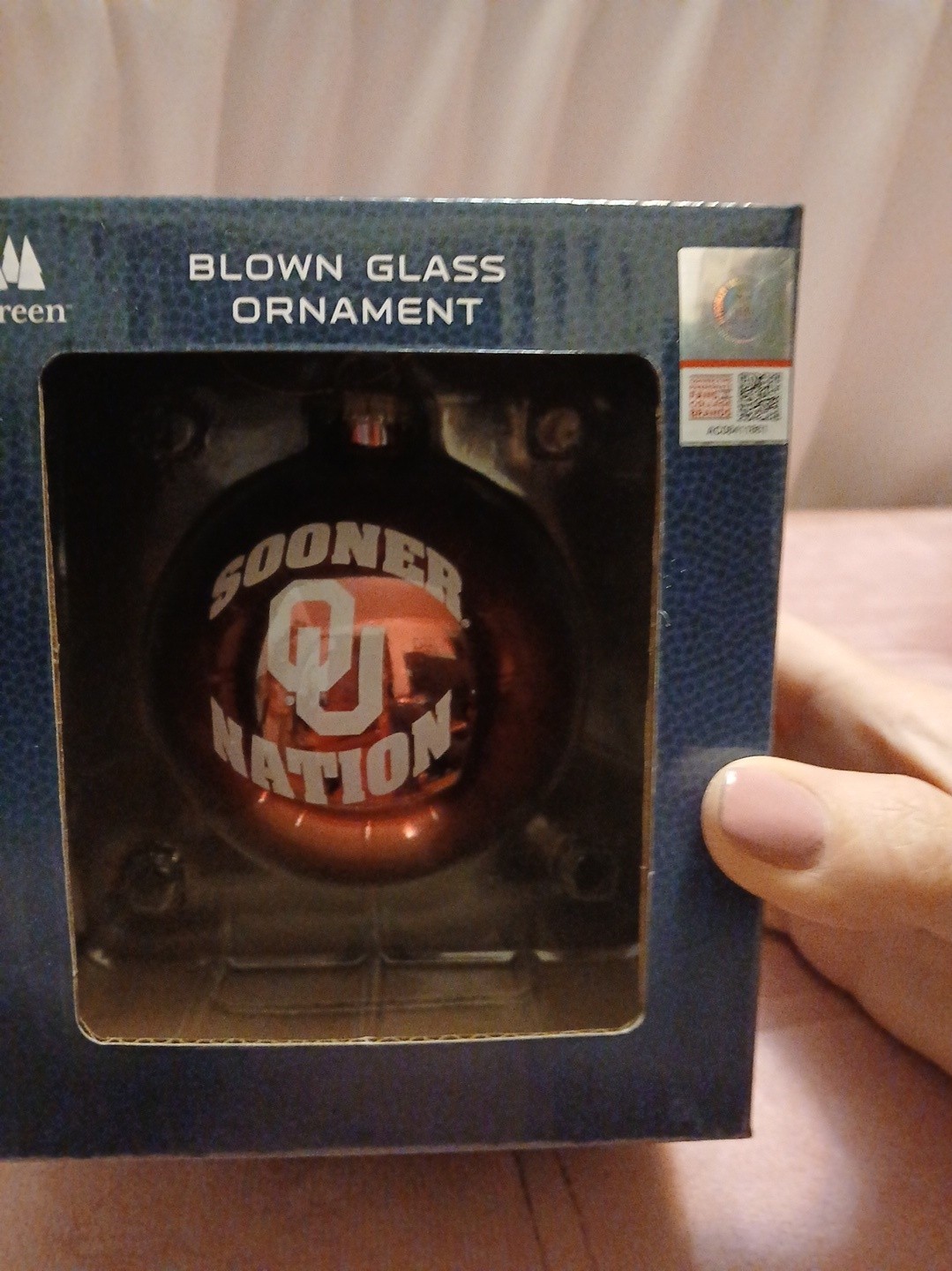 Brand New In Box, OU Christmas Ornament,  Sooner Nation
