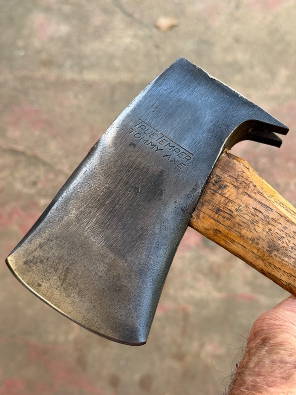 Vintage nice True Temper Tommy axe hatchet, original handle.