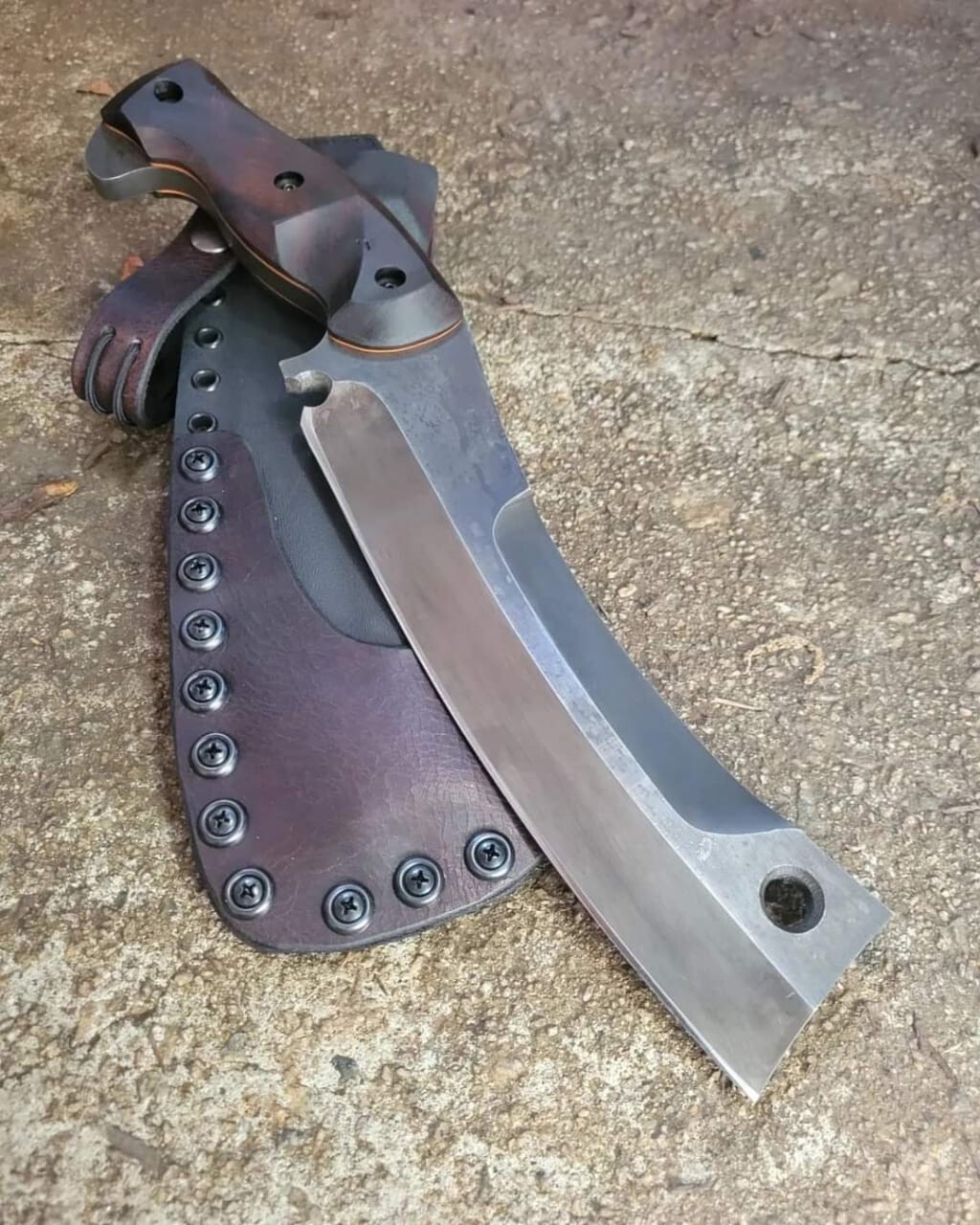 17 INCH(6MM THIKNESS BLADE) CUSTOM HAND MADE STEEL D2 TOOL  HUNTING CHOPPER