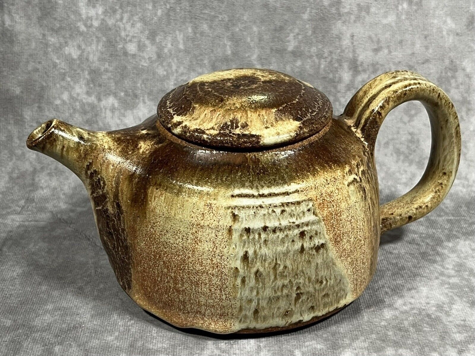 Teapot Hand Thrown Pottery Artist Signed 1979 Vintage