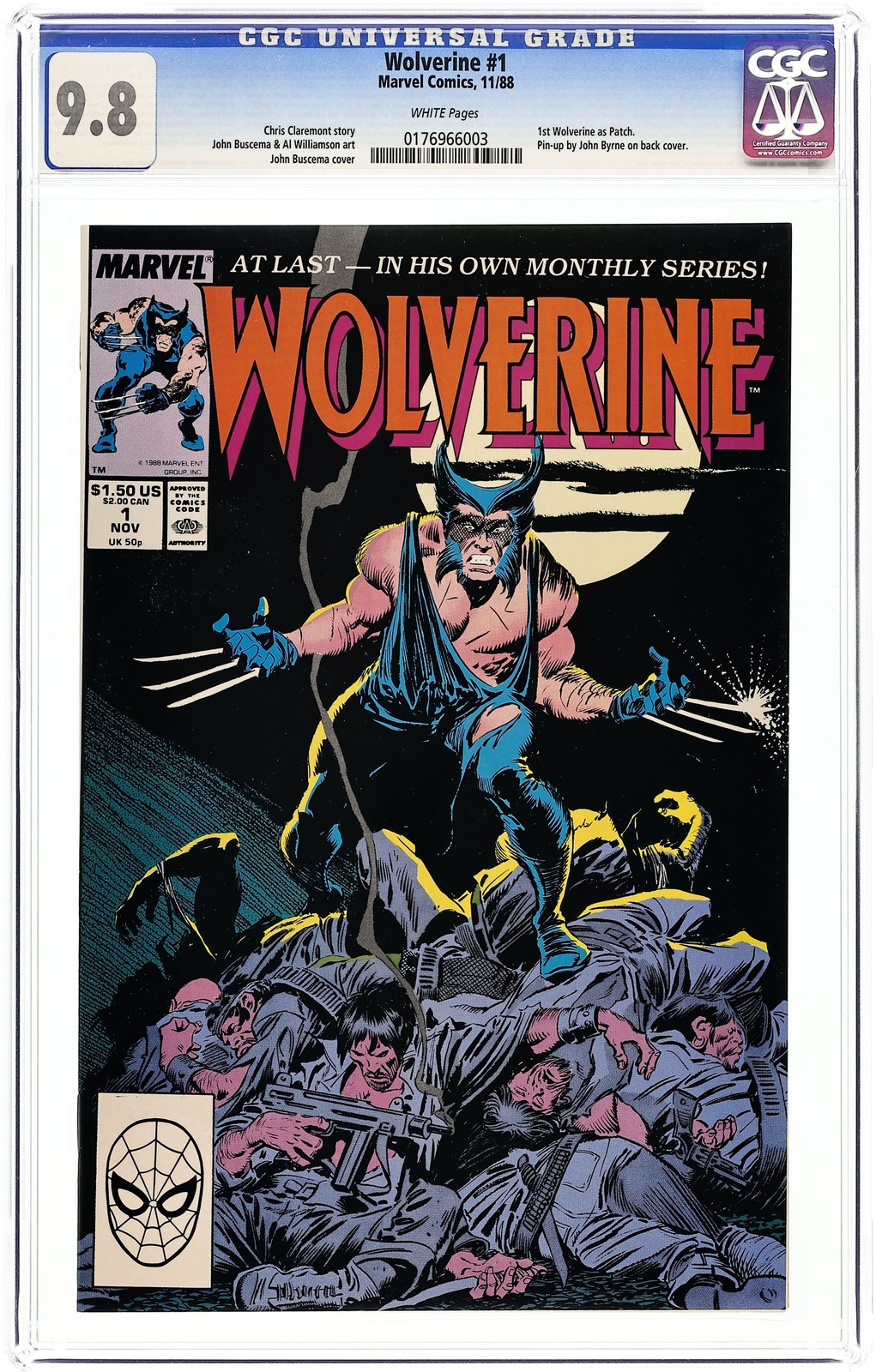 Wolverine 1D CGC 9.8 1988 0176966003