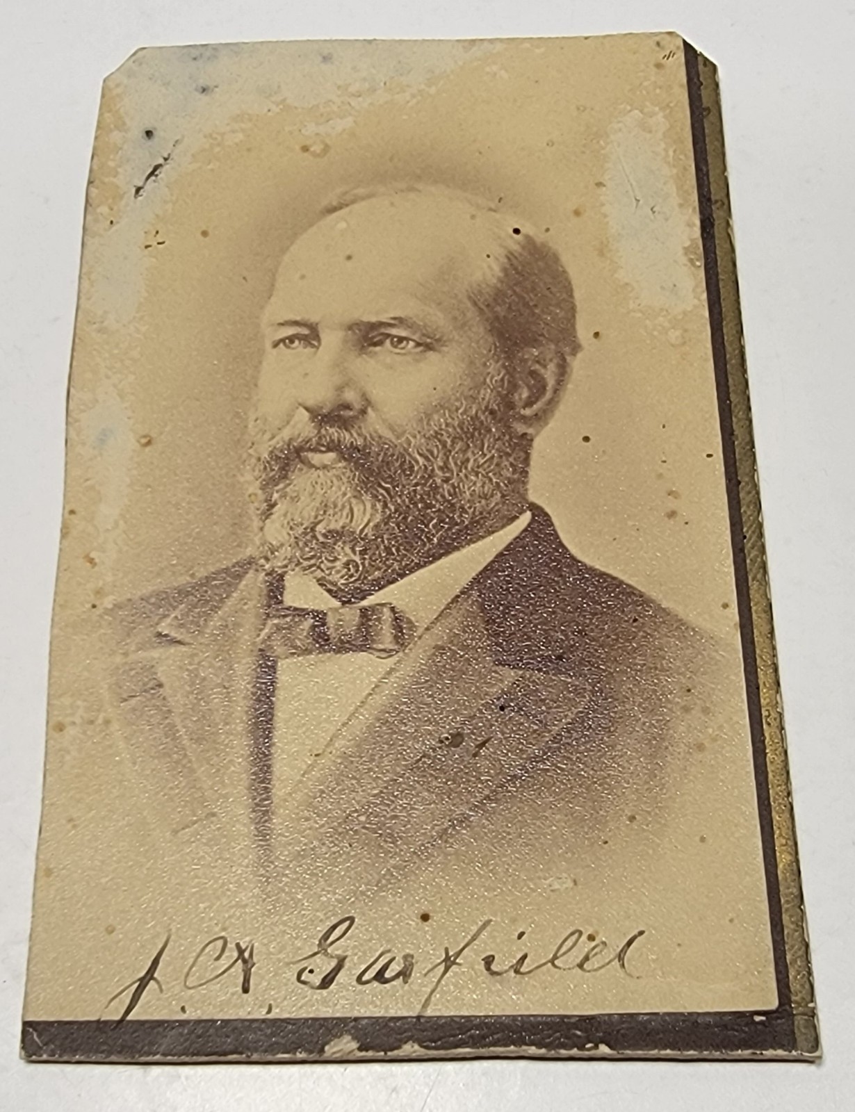 1880 James A Garfield CDV Photo Platteville WI Robertson Studio Portrait