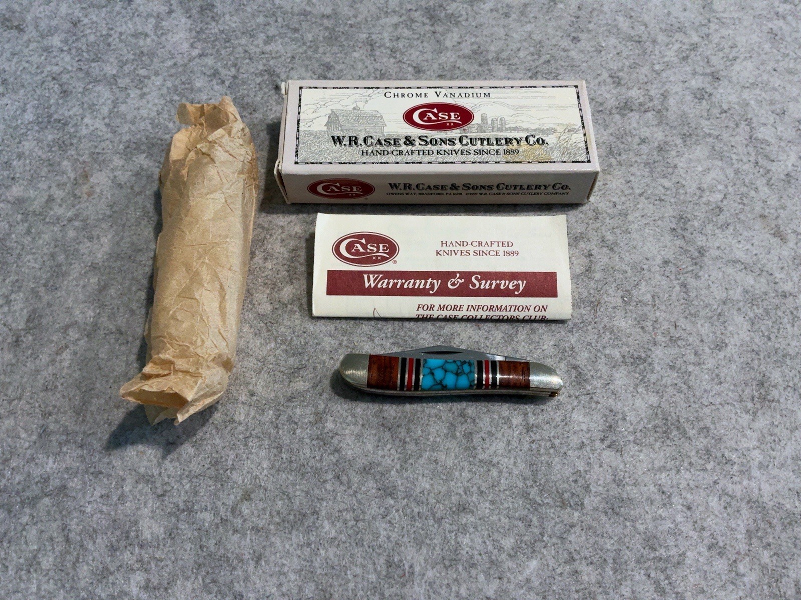 2004 Case XX USA Custom 3220 CV Turquoise Peanut Pocket Knife New In Box
