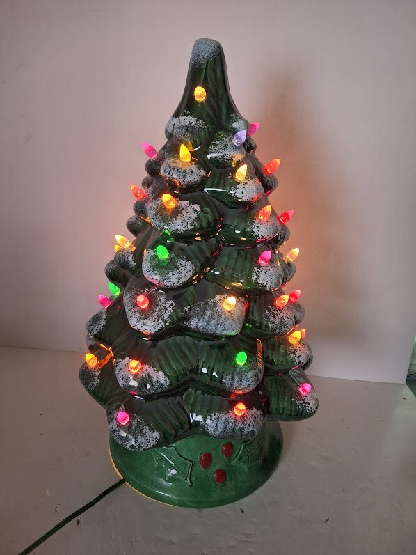 Vintage Marcia Ceramic Lighted Christmas Tree Inspirations Trim n Glo CTL-20