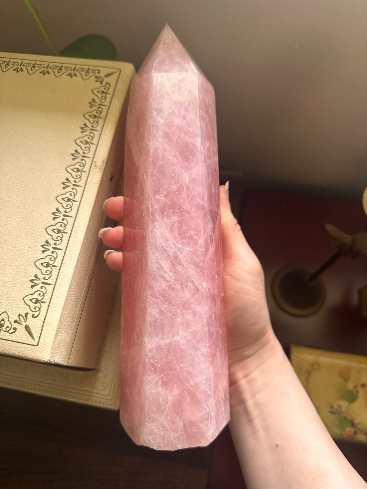 Large Rose Quartz Tower