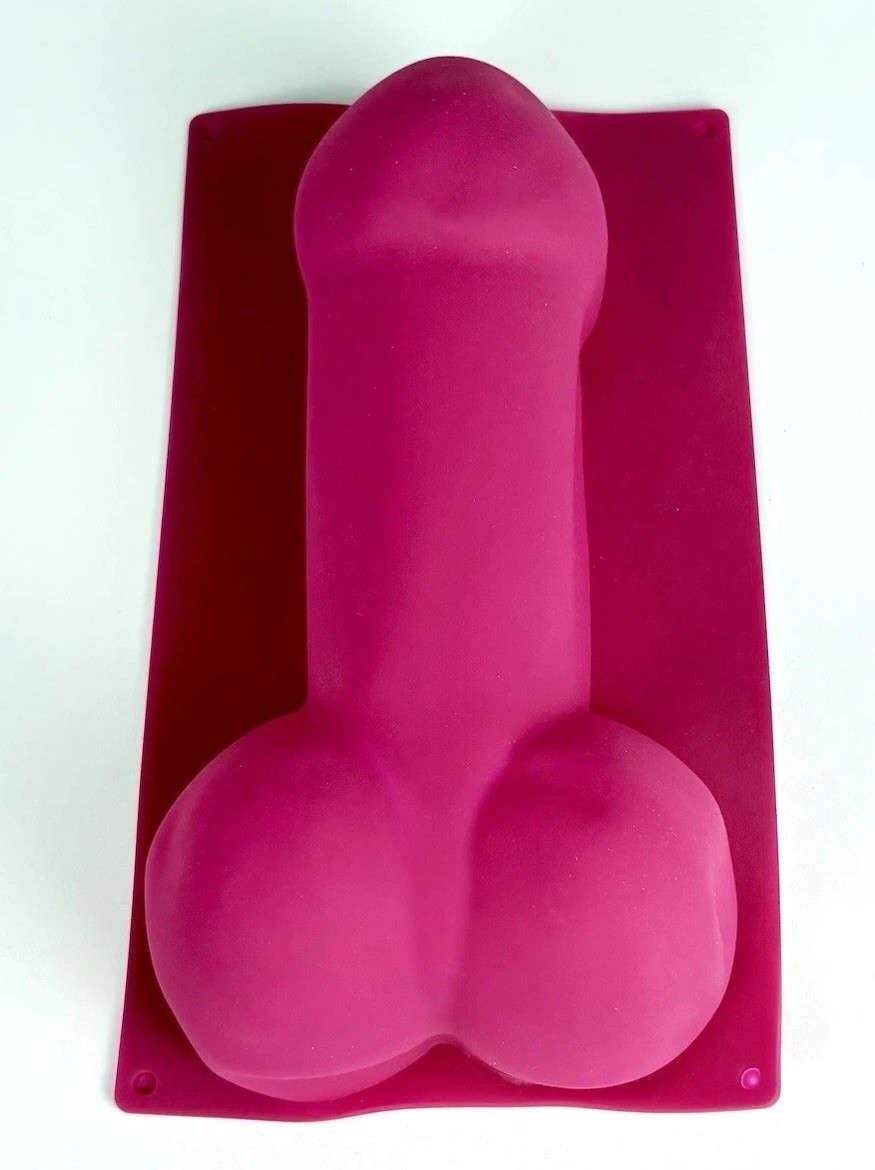 Novelty Penis Cake Mold Silicone Bachelorette Party Baking Pan 11 Inch Pink