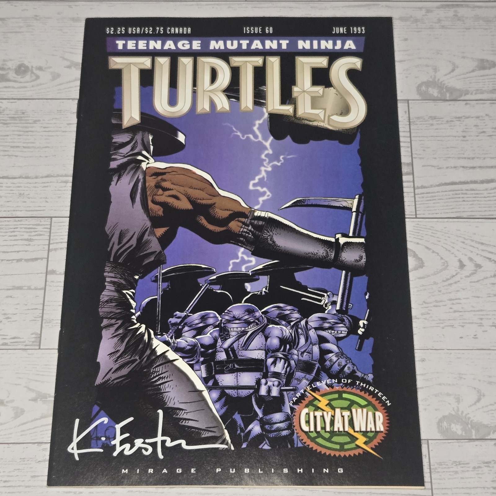 TMNT #60 Mirage Studios June 1993 Signed By Kevin Eastman COA NM 