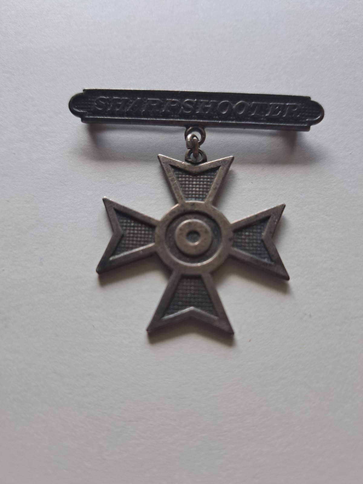 USA Sharpshooter Badge WW I Ori. shooting badge STERLING Silver US Army 1890-1920