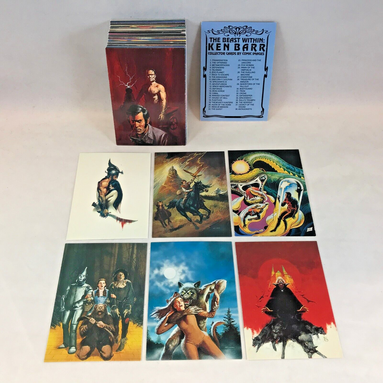 KEN BARR: THE BEAST WITHIN (Comic Images 1994) Complete FANTASY ART Card Set