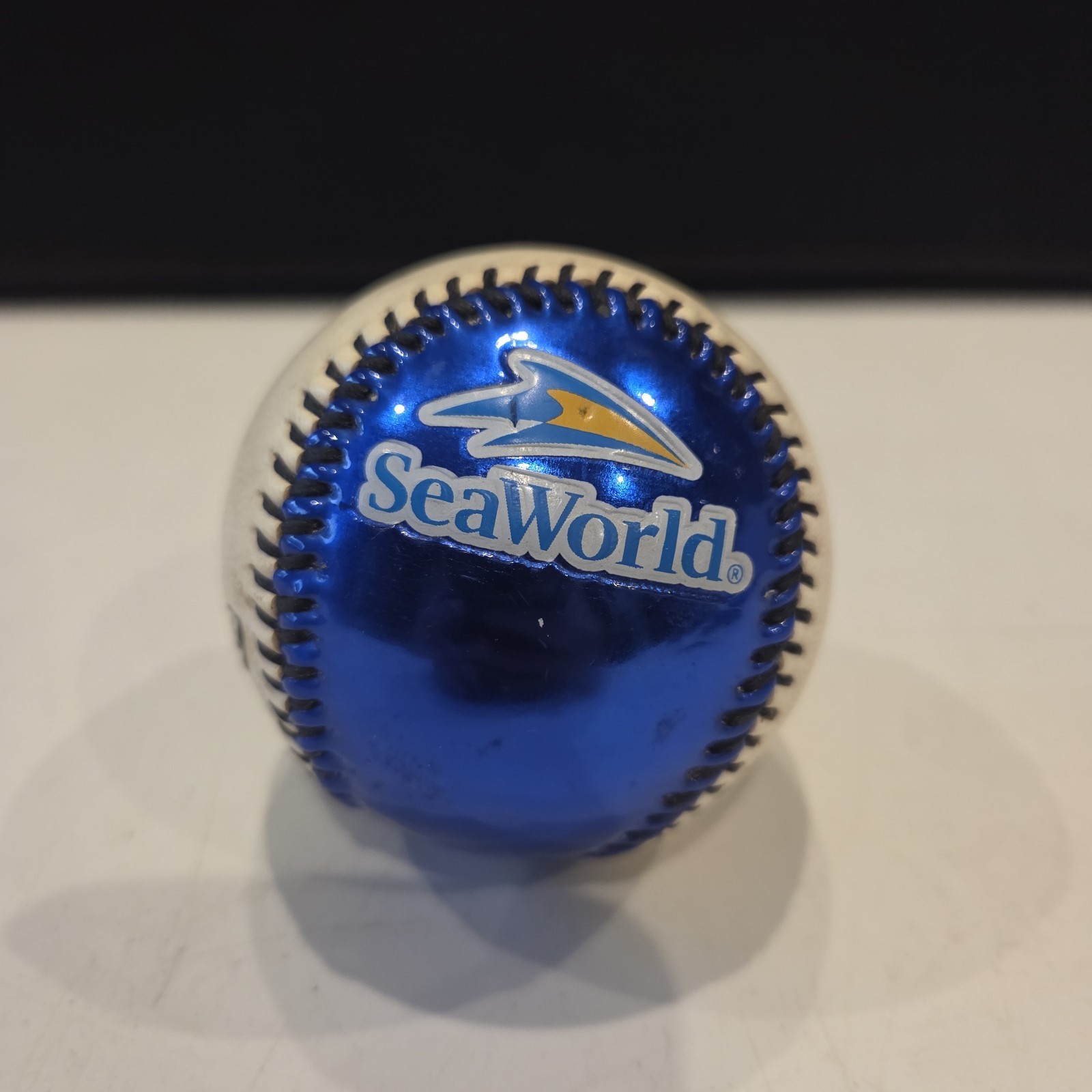 SeaWorld Orlando Collectible Souvenir Baseball Metallic Blue 