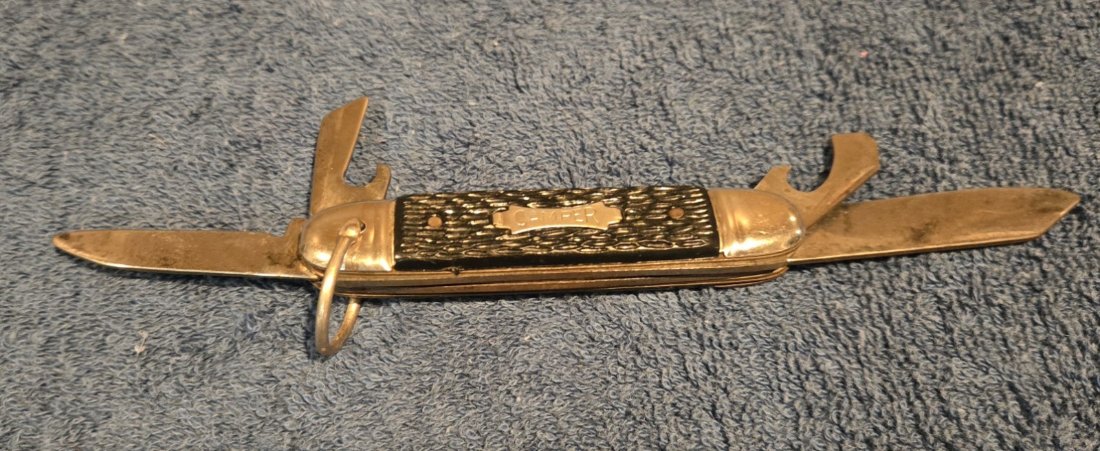 VINTAGE THE IDEAL USA FOLDING BOY SCOUT CAMPER MULTI BLADE POCKET KNIFE KNIVES