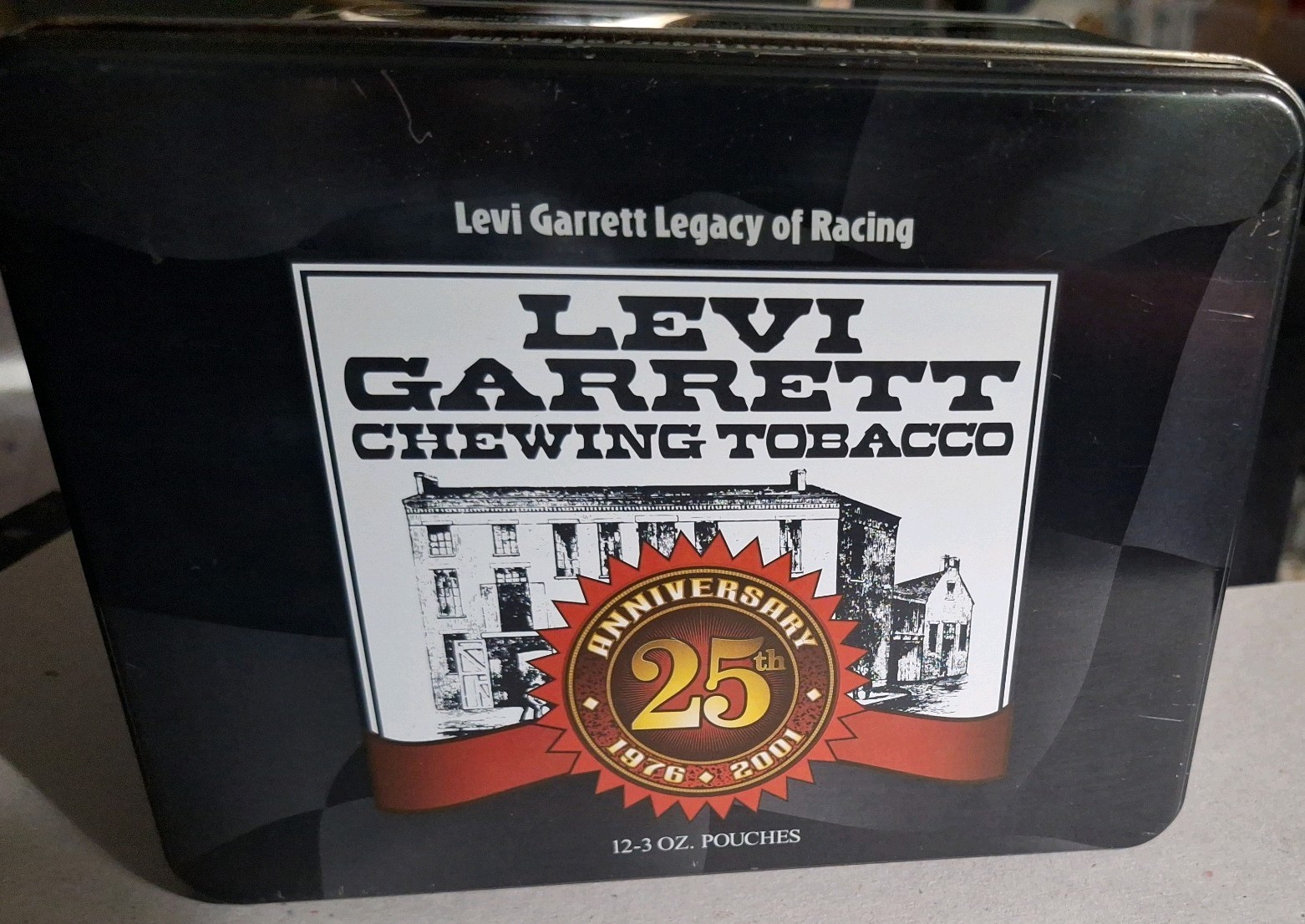 Levi Garrett “Legacy Of Racing” 25th Anniversary Chewing Tobacco Tin (1976-2001)